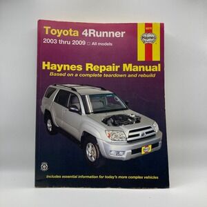 Haynes Repair Manual Toyota 4Runner 2003 thru 2009 All Models 92079 DIY Service